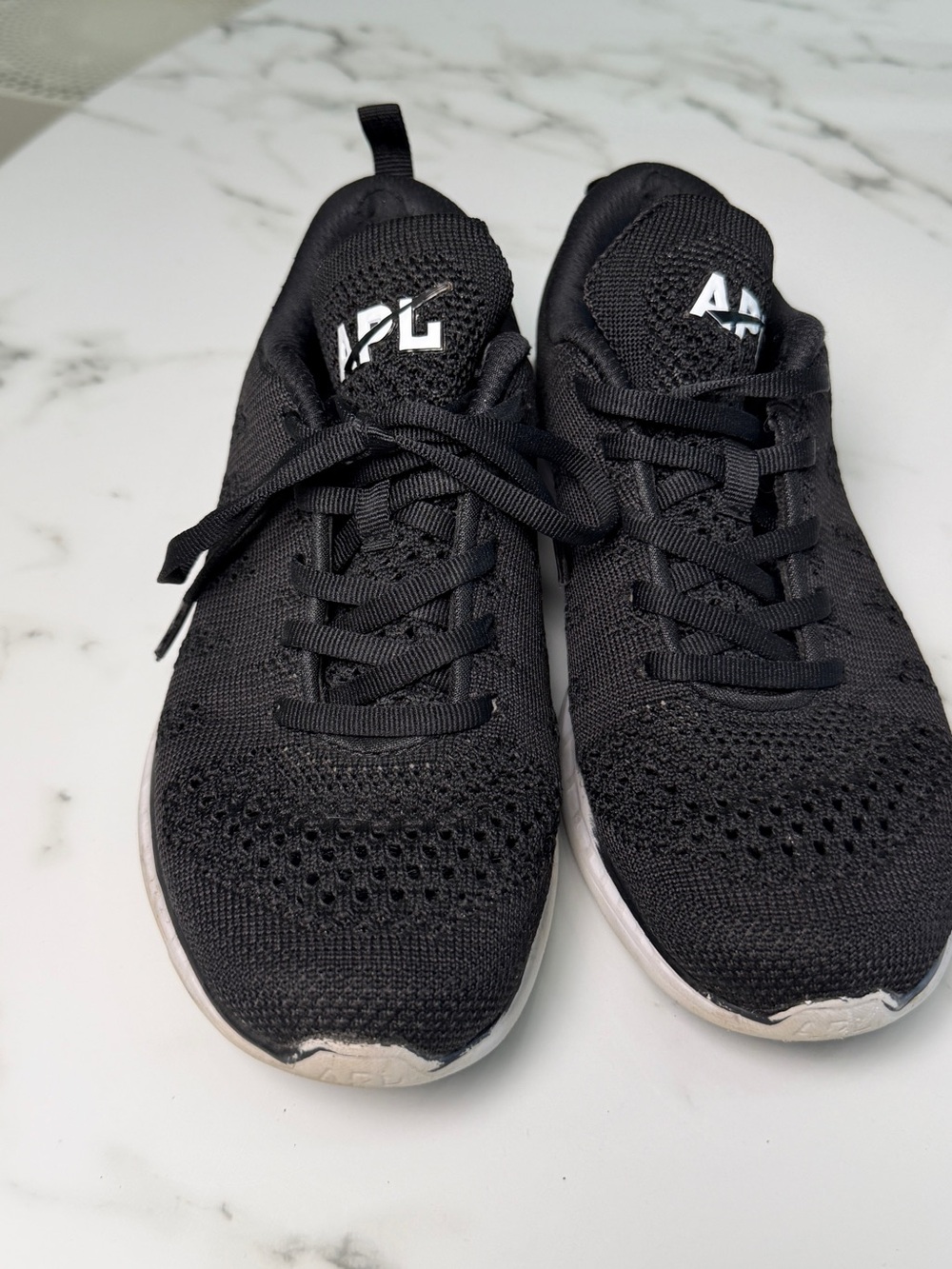 APL TechLoom Pro Black Knit Athletic Sneakers Women’s Size 7